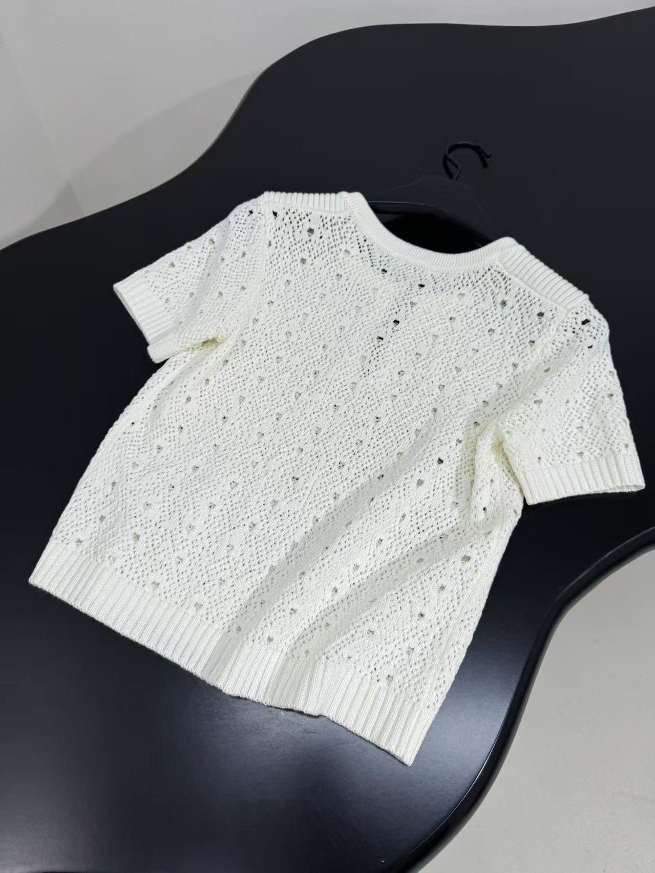 Manches courtes creuses en laine