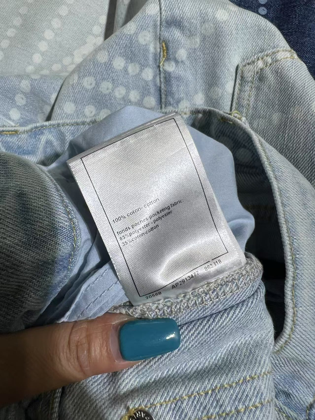 Pantalon droit en denim nacré, nouveauté printemps/été, 25p