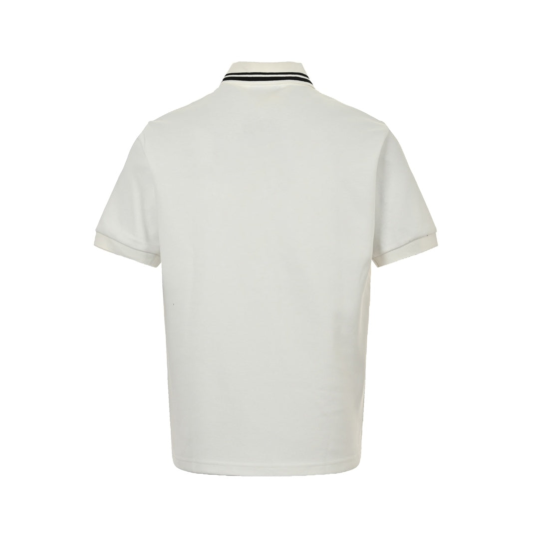 Poloshirt mit kurzen Ärmeln und gestreiftem Schriftzug