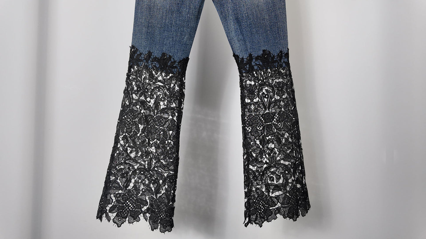 Jean vintage en dentelle