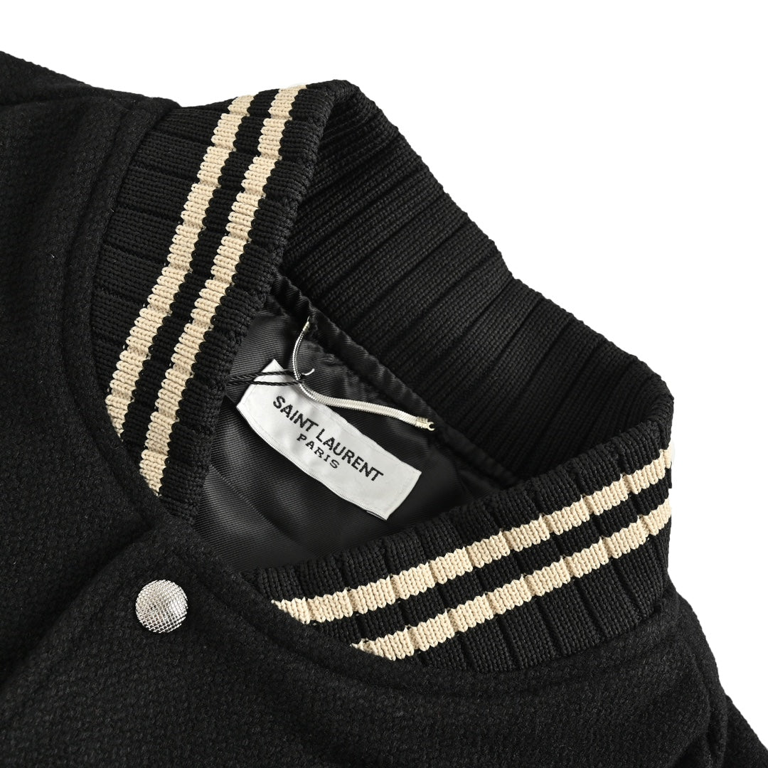 Veste de baseball avec patch signature au dos