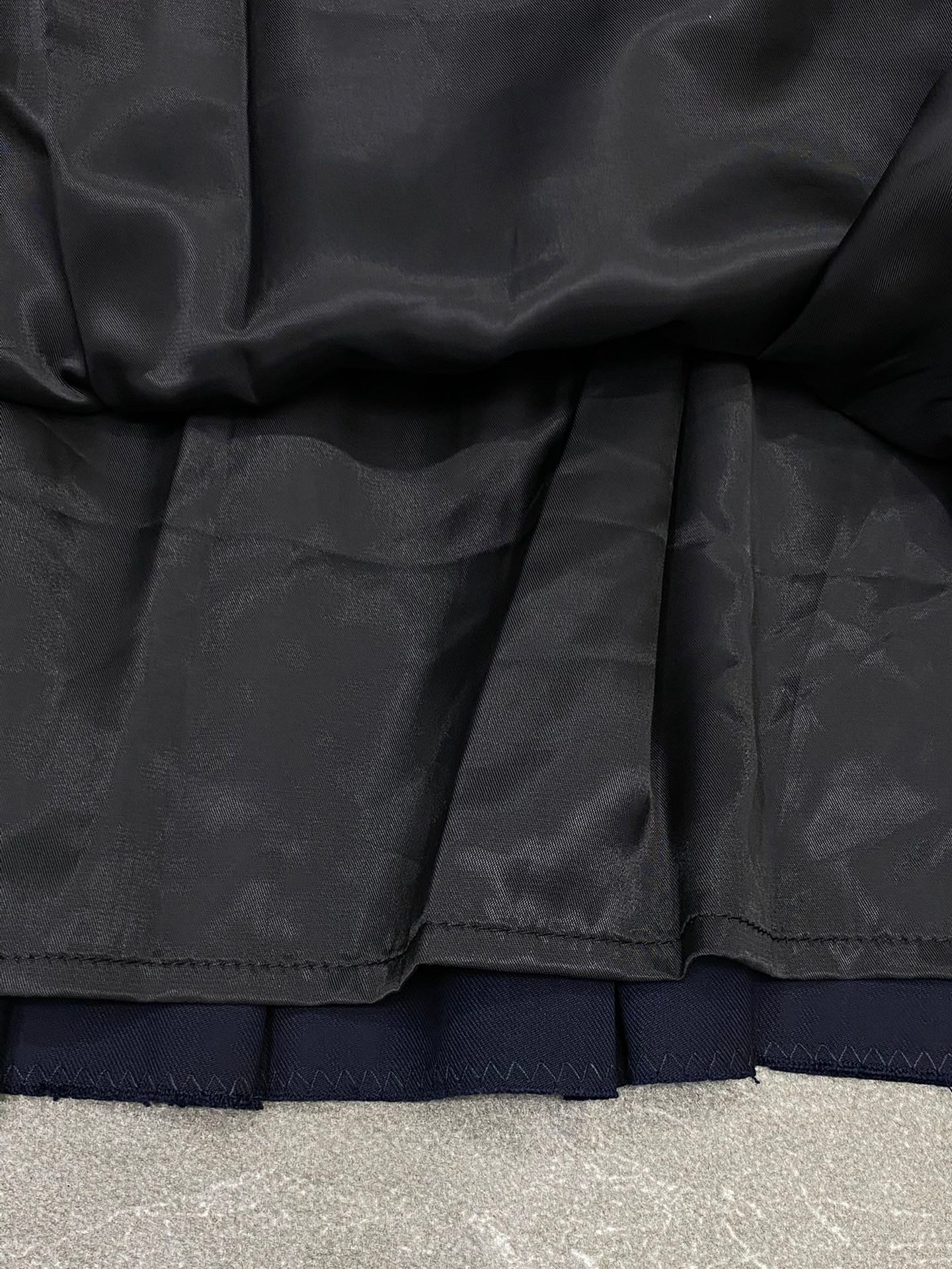 Navy Blue Sleeveless Dress with Belt