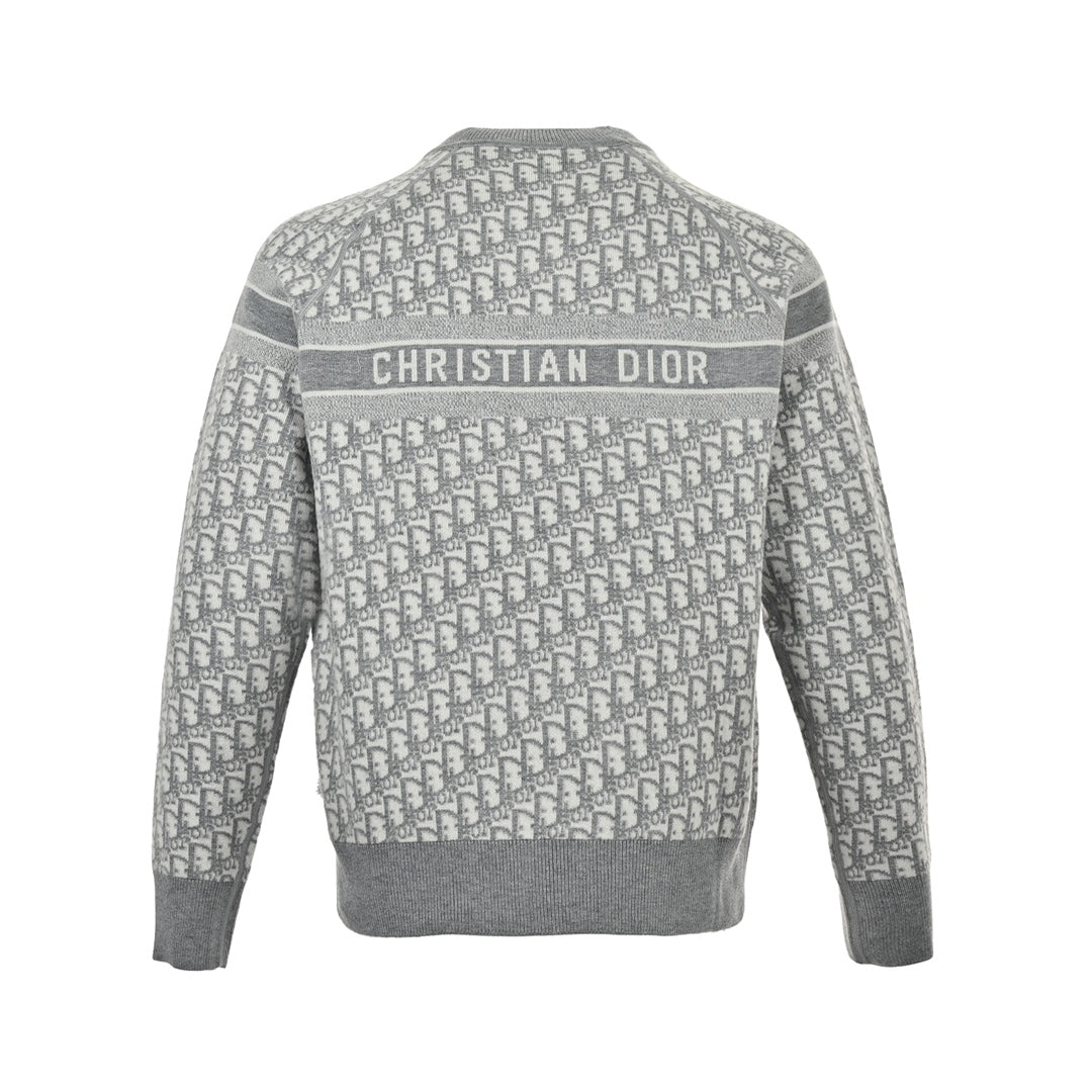 Wendbarer Rundhalsausschnitt aus Jacquard-Strickkaschmir für Presbyopie