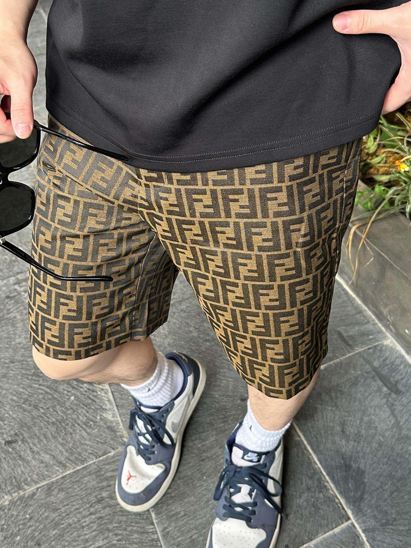 Jacquard-Shorts mit Allover-Print für Alterssichtigkeit
