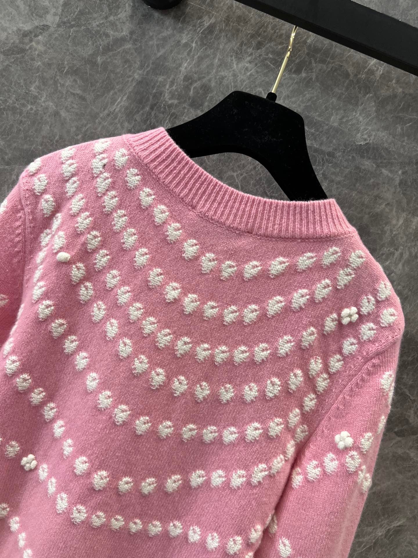 Cardigan aus Kaschmir-Perlenjacquard