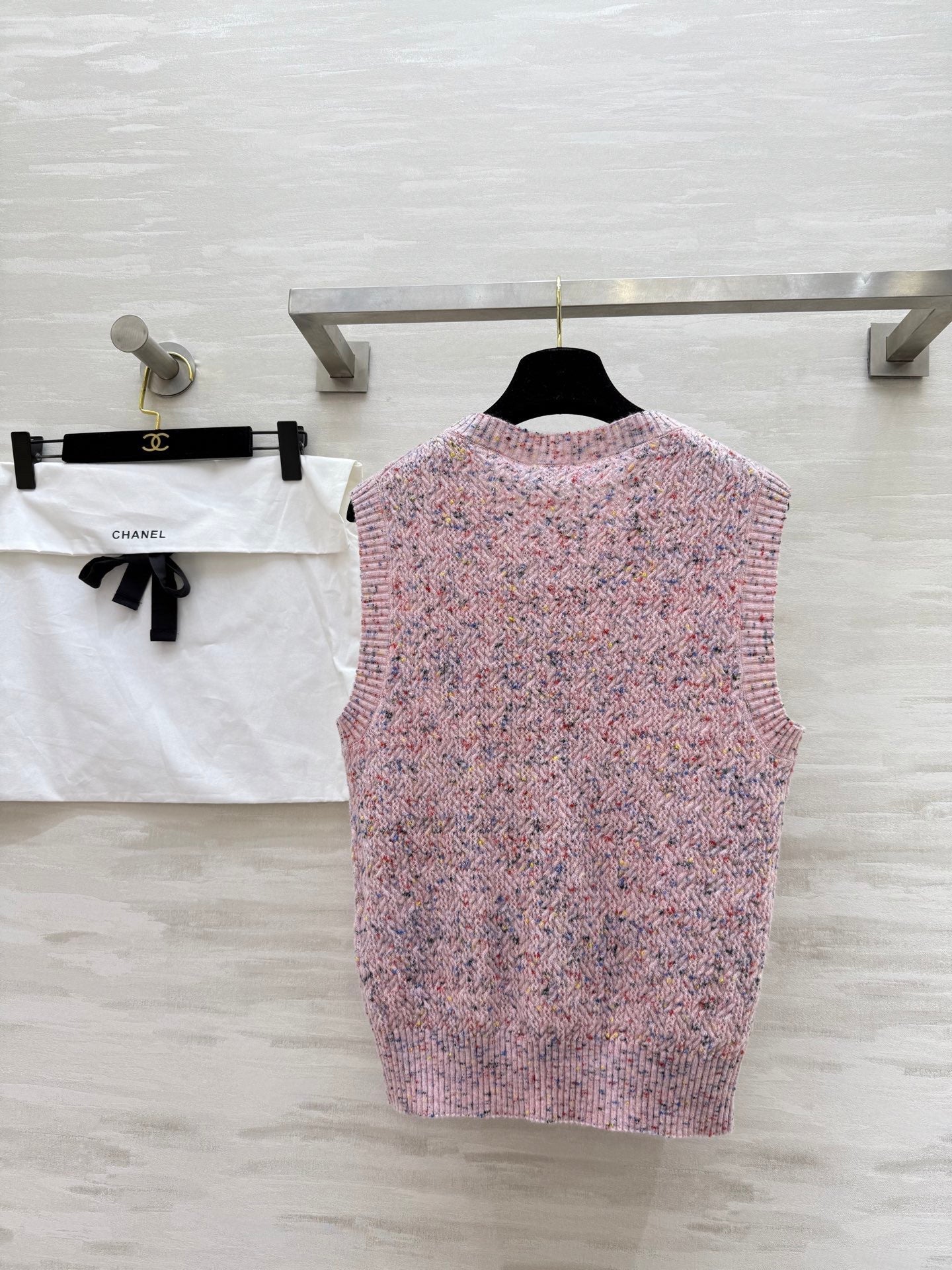 Gilet tricoté en fil de laine