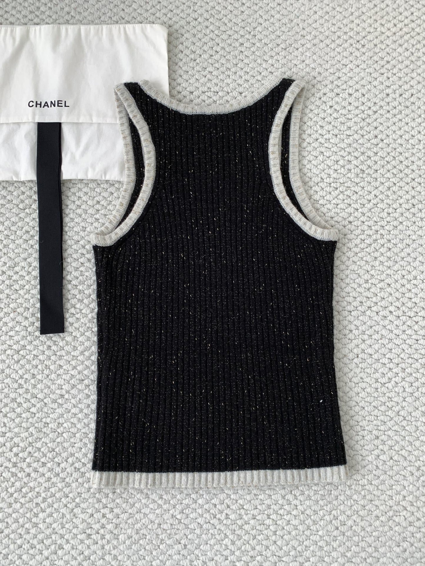 Sequined knitted vest camisole