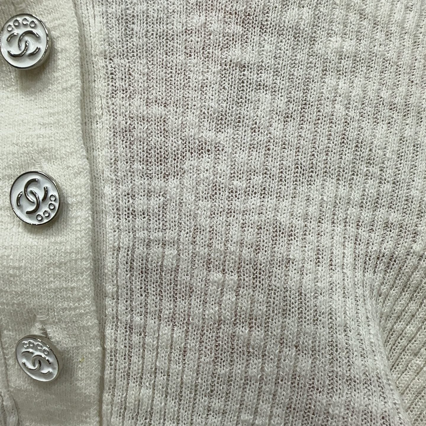 Round neck button-down short-sleeved knitted half cardigan