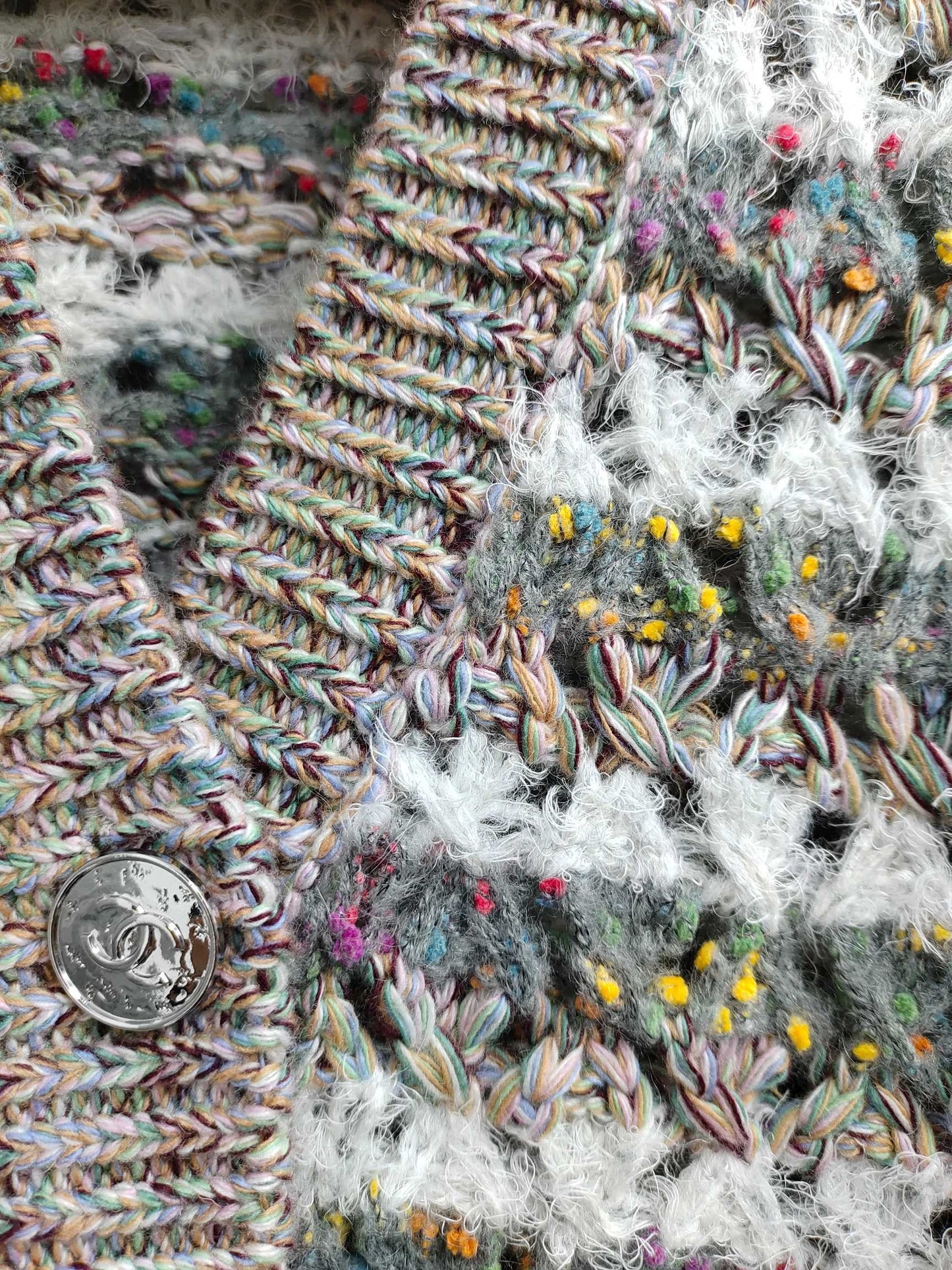 Tissage lourd avec bordure en diamant de couleur fil