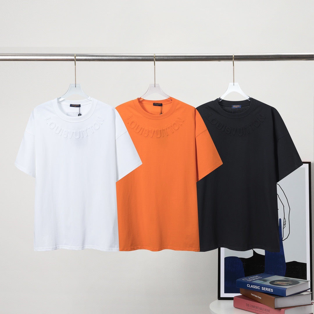 🔥🔥24FW NEU L T-Shirt mit 3D-Buchstabenprägung