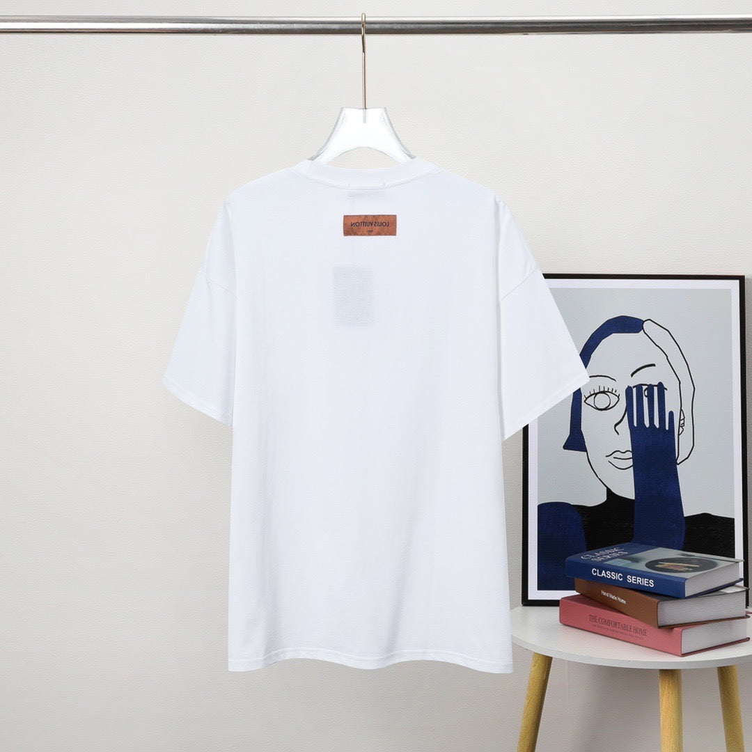 🔥🔥24FW NEU L T-Shirt mit 3D-Buchstabenprägung