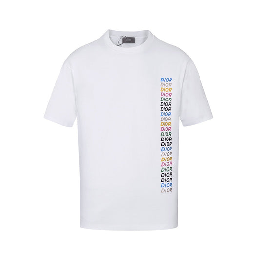 🔥🔥🔥24FW CD T-shirt classique en sergé de couleur avec lettres