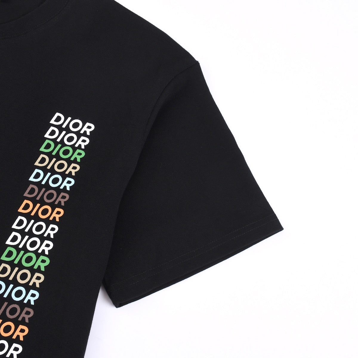 🔥🔥🔥24FW CD Klassisches farbiges Twill-Buchstaben-T-Shirt