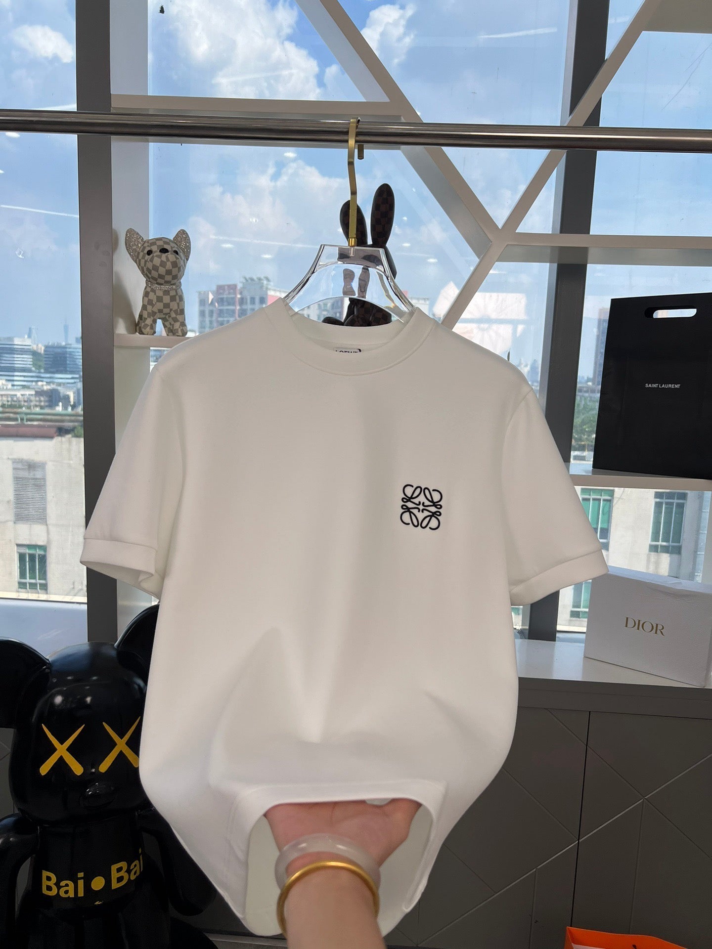 24FW NOUVEAU T-shirt brodé à col rond