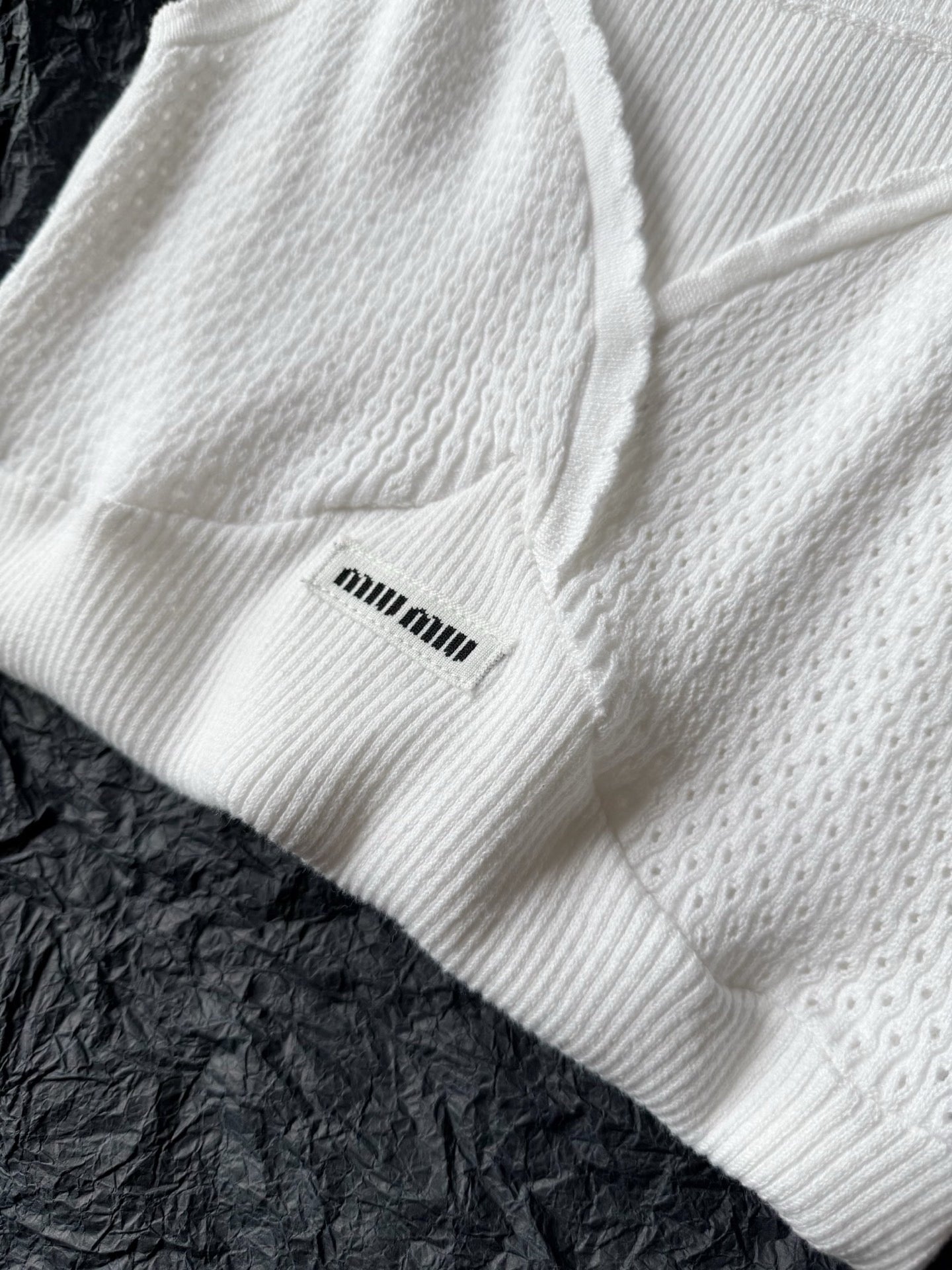 Egyptian cotton mm stretch knit vest