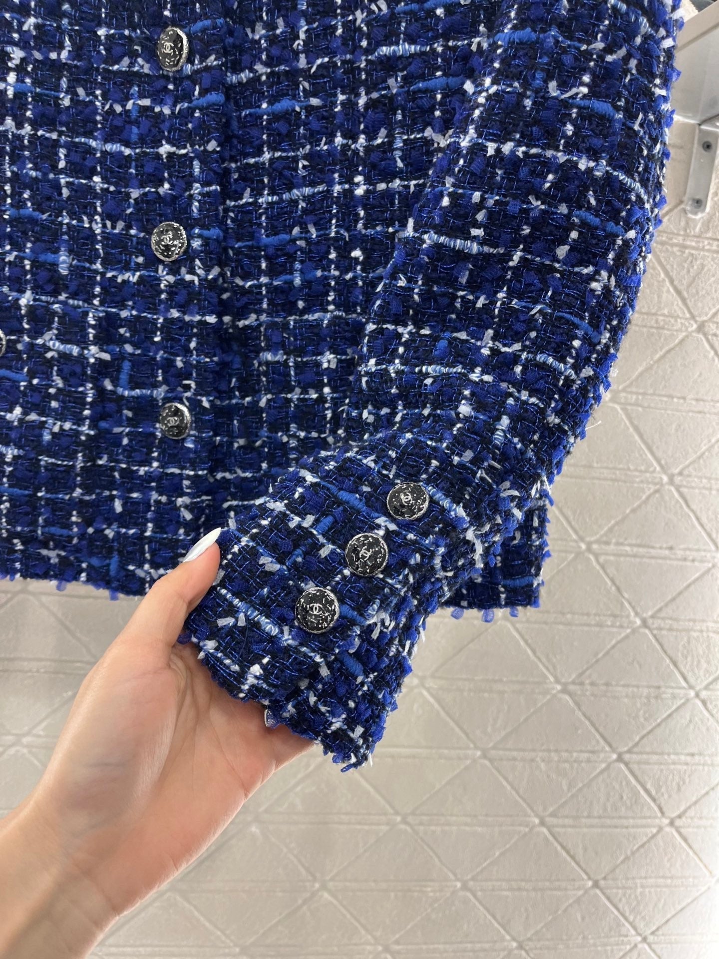 Veste habillée en fil d'argent tissé