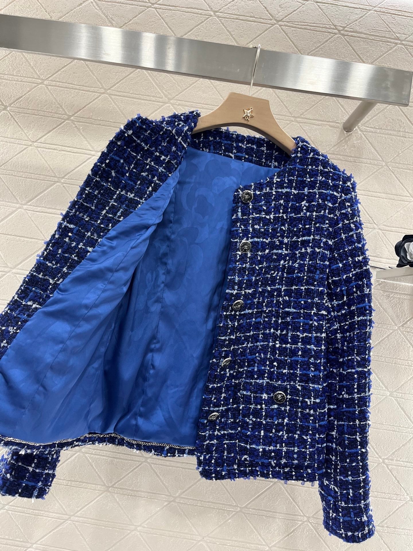 Veste habillée en fil d'argent tissé