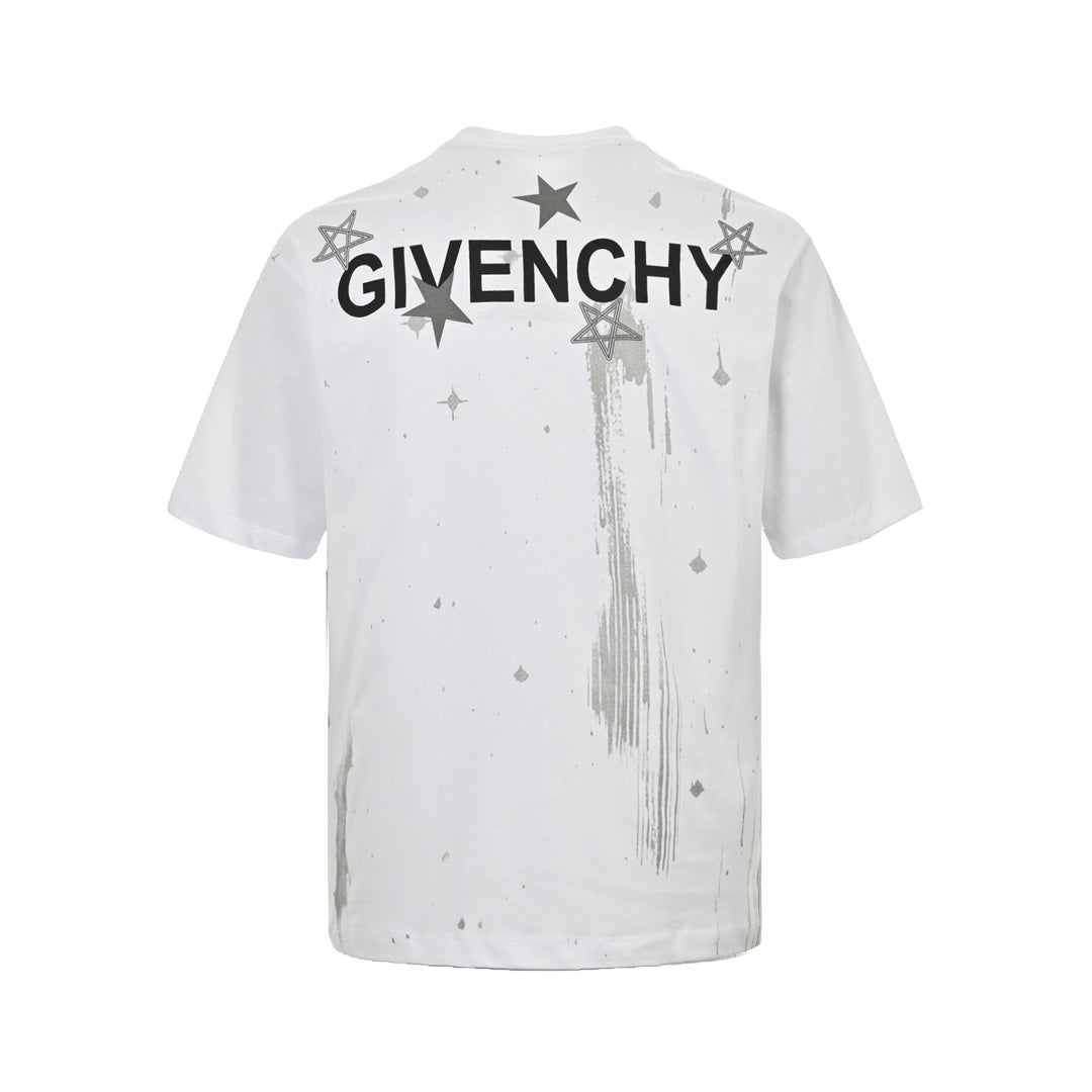 Kurze Ärmel mit Stern- und Buchstabendruck