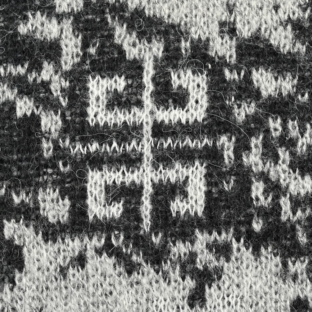 karierter Mohairpullover