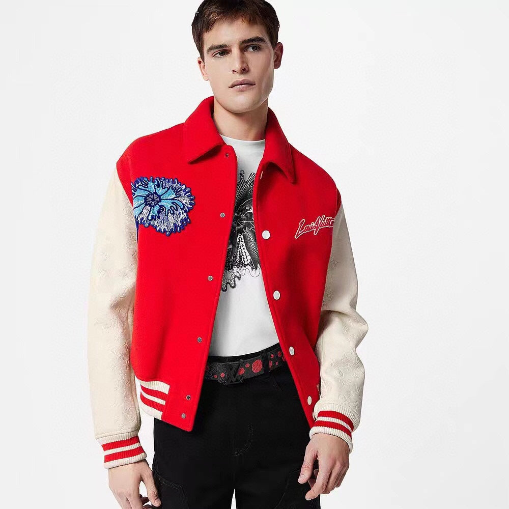 Maillot de baseball floral brodé au dos