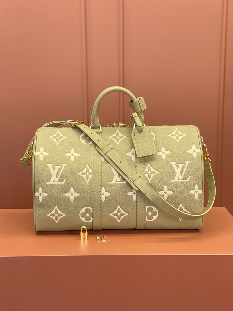 Keepall Bandoulière 45 Monogram Empreinte Leder