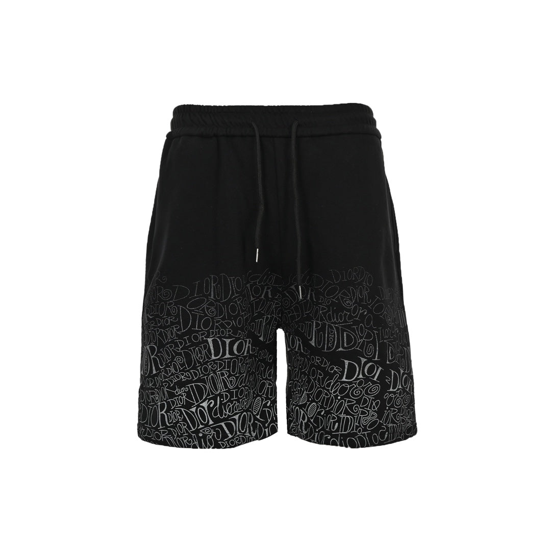 Short imprimé lettres CD graffiti sur toute la surface