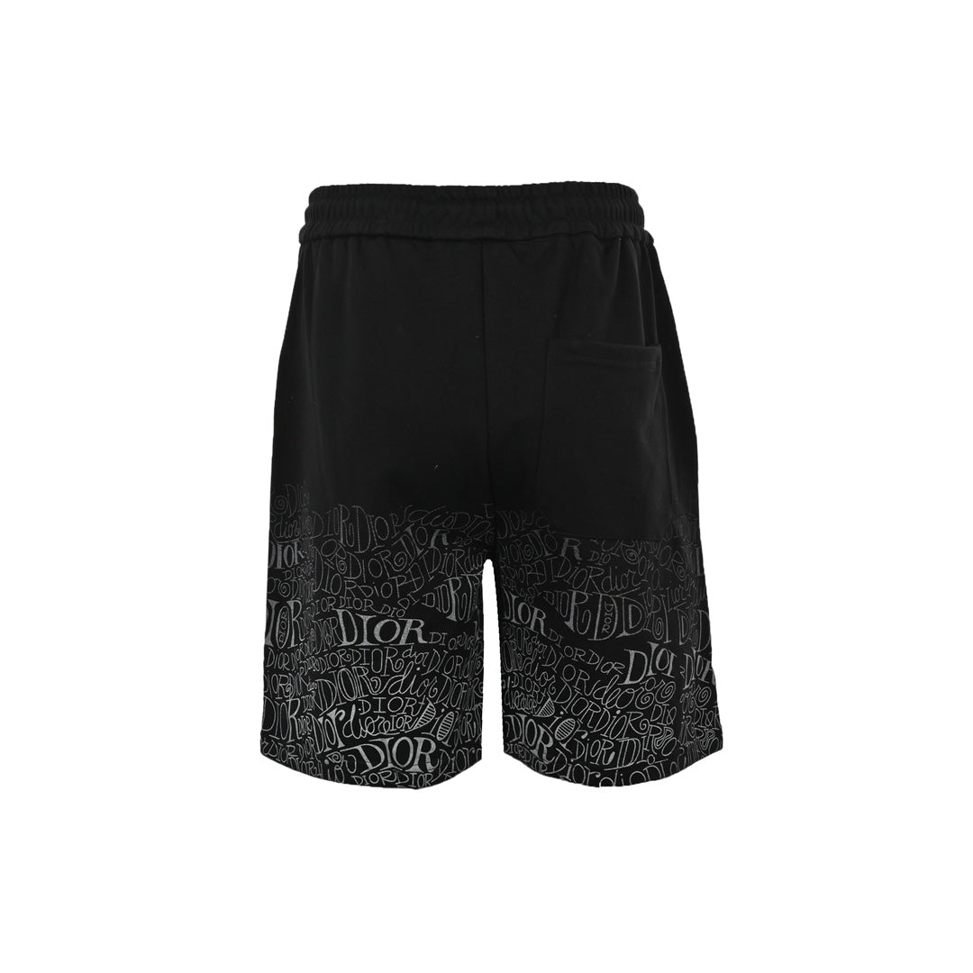 Short imprimé lettres CD graffiti sur toute la surface