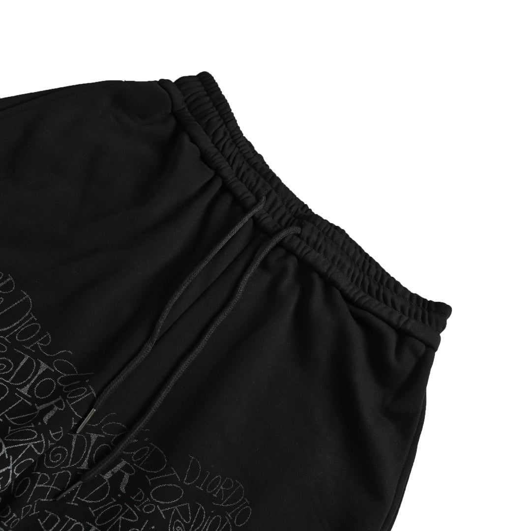 Short imprimé lettres CD graffiti sur toute la surface