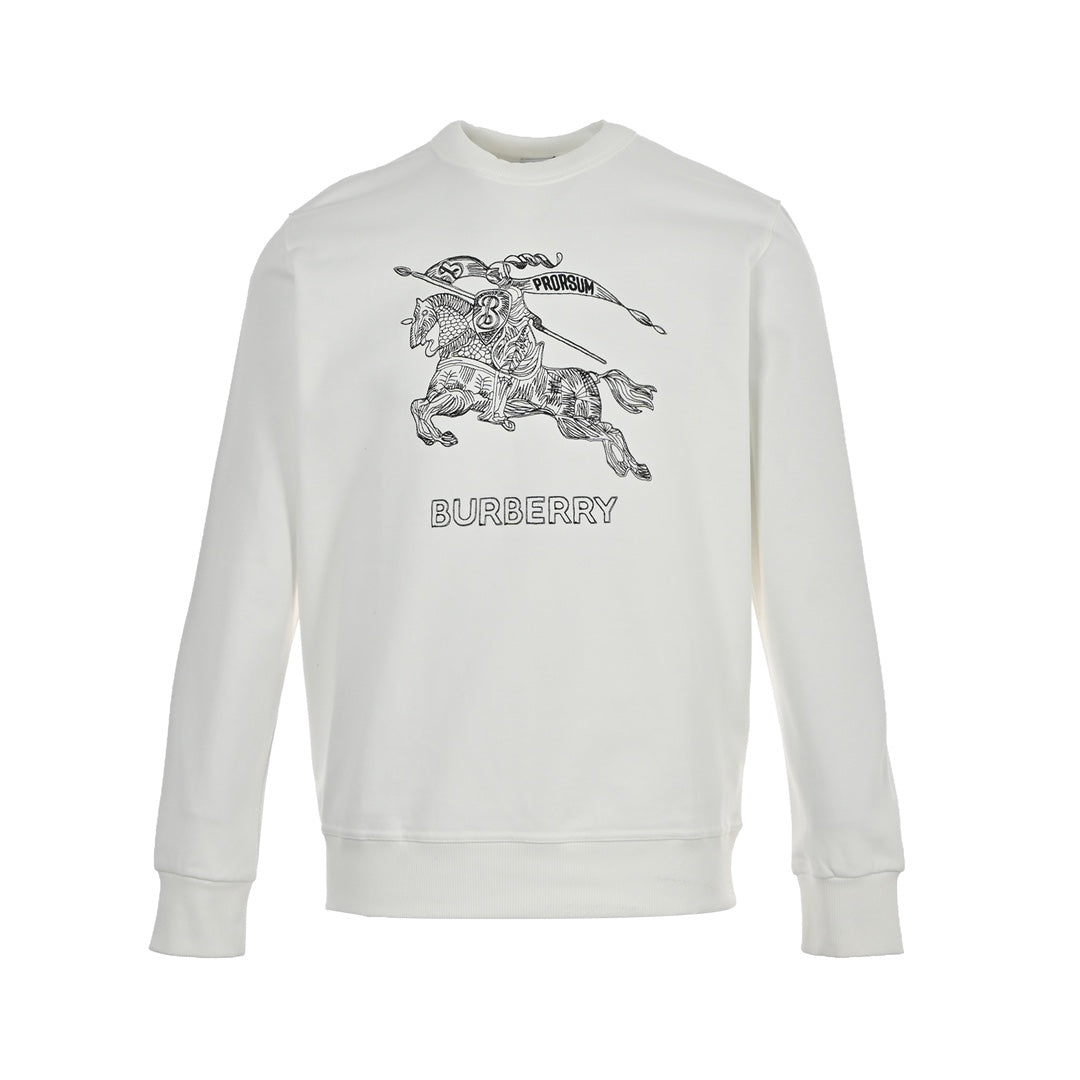 Sweat-shirt ras du cou brodé Cheval de guerre