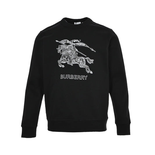 Sweat-shirt ras du cou brodé Cheval de guerre