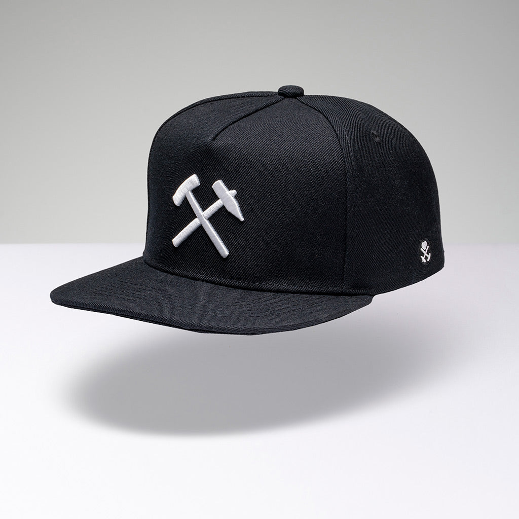 Schlägel und Eisen Snapback - Schwarz Weiß 