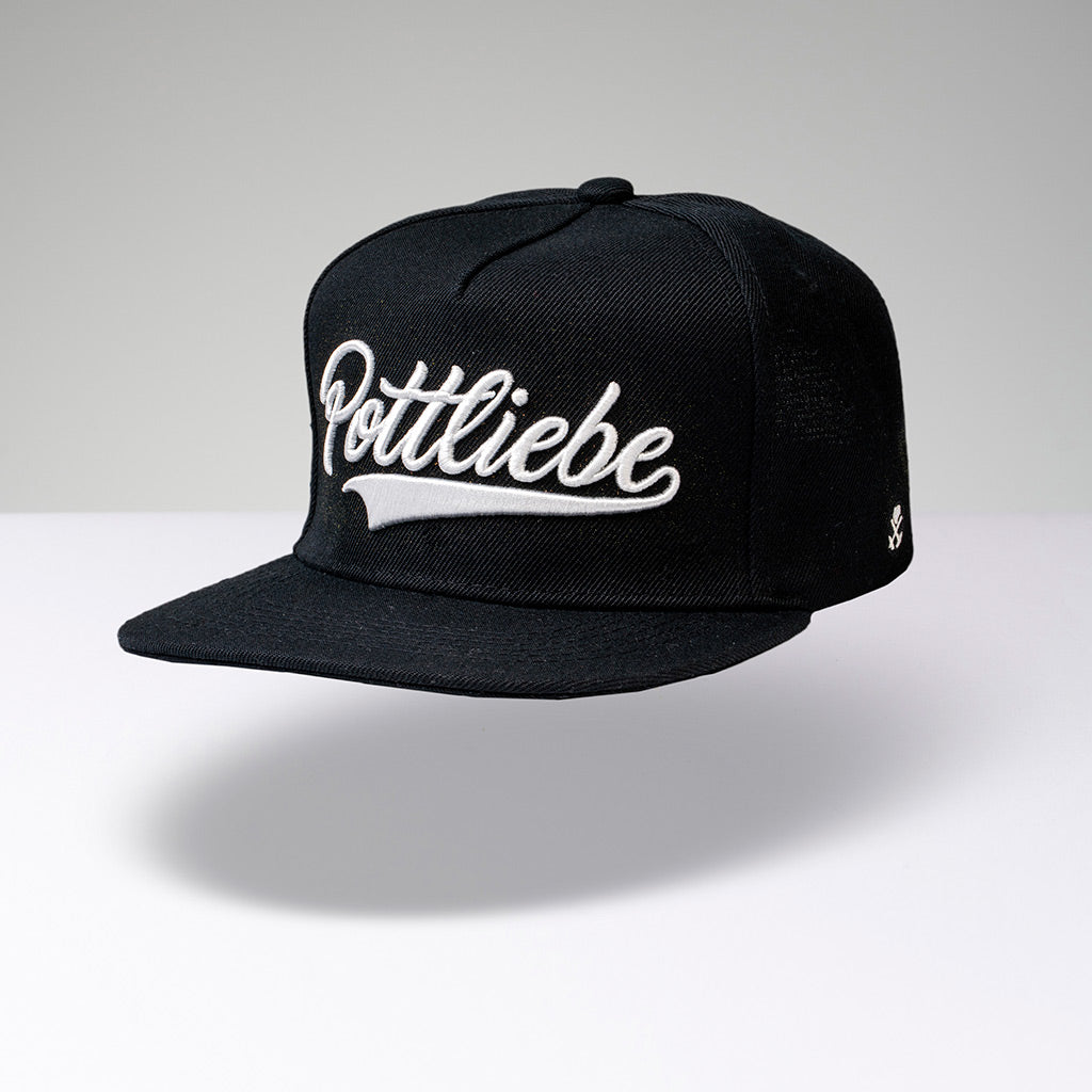 POTTLIEBE Snapback - Schwarz Weiß 
