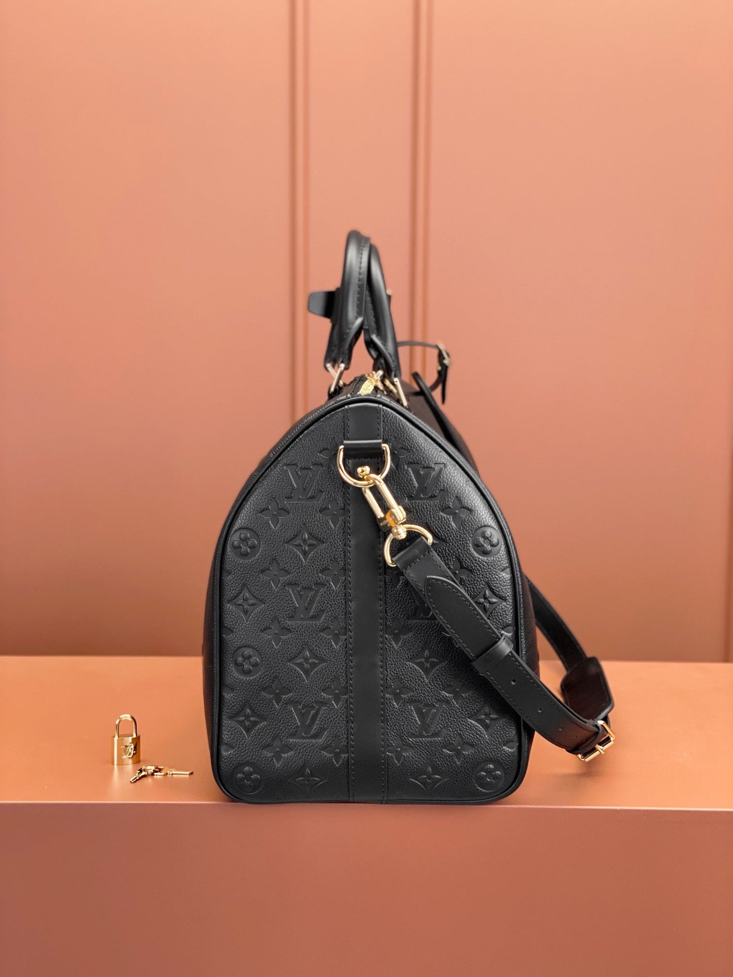 Keepall Bandoulière 45 Monogram Empreinte Leder
