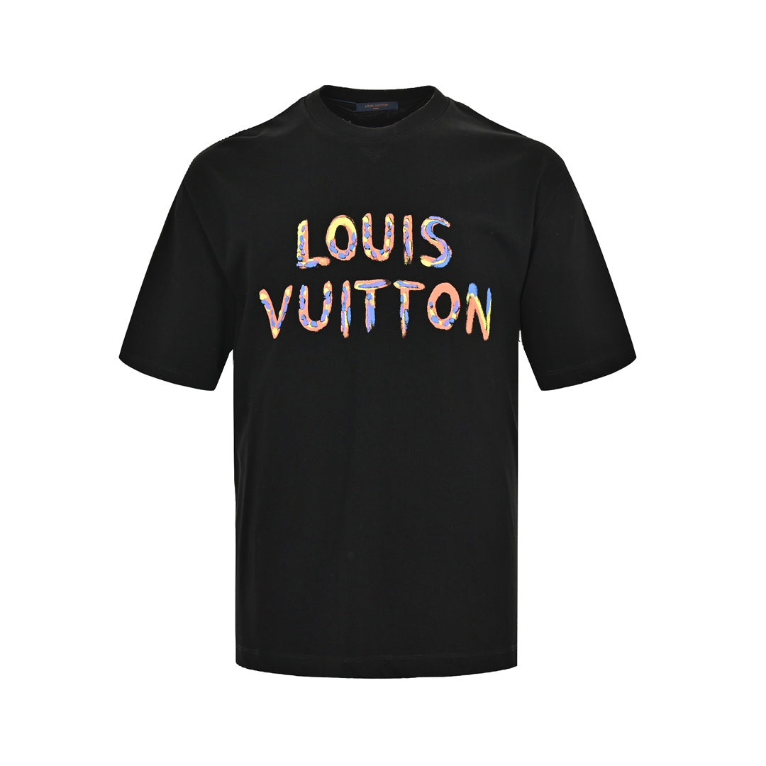 Kurze Ärmel mit handbemaltem, gefälschtem Sonnenblumendruck 