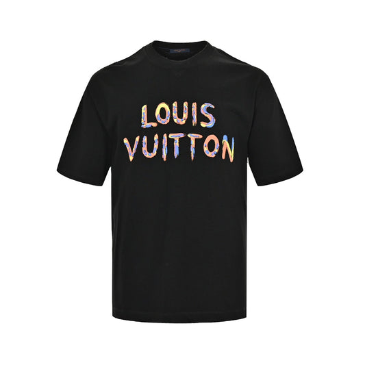 Kurze Ärmel mit handbemaltem, gefälschtem Sonnenblumendruck 