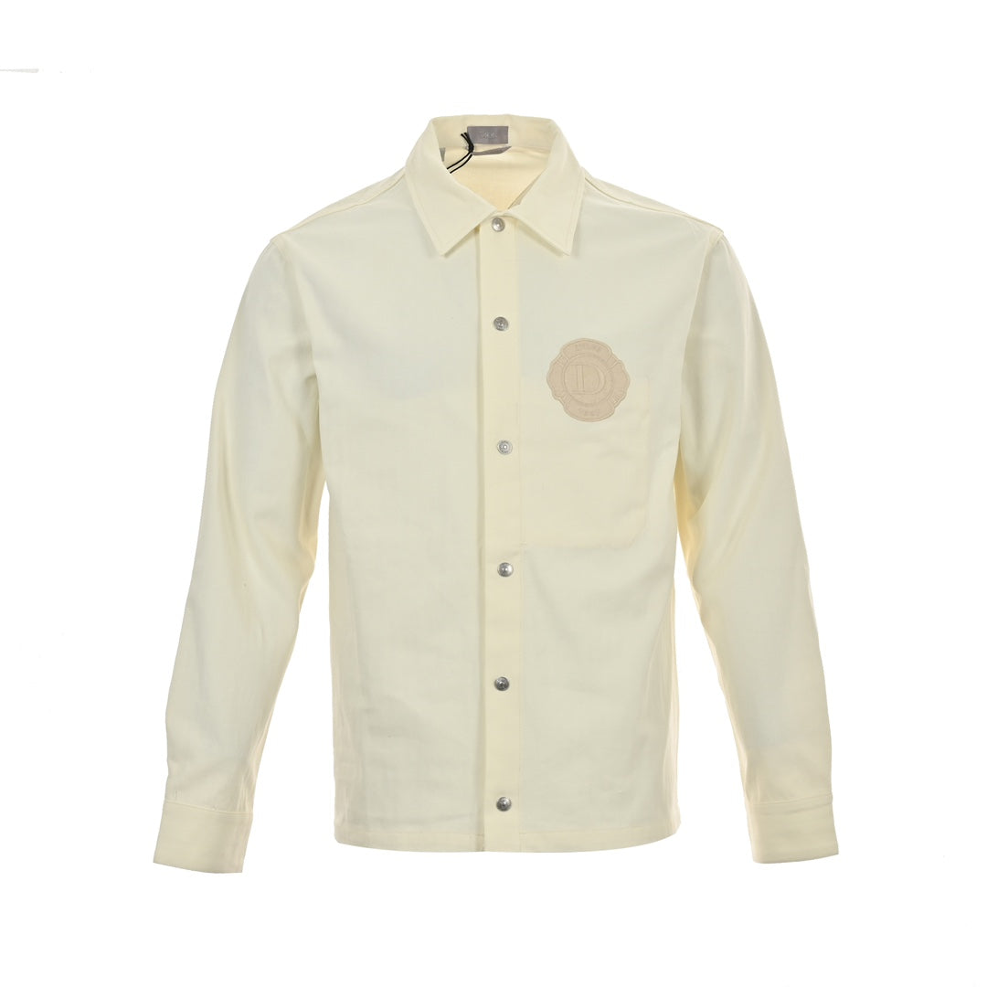 veste en jean avec logo brodé