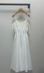 Lace-Trimmed Satin Slip Dress