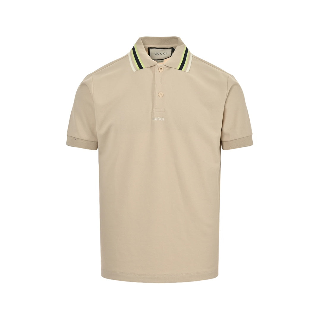 Einfaches Polo mit Schriftzug, kurzärmlig 