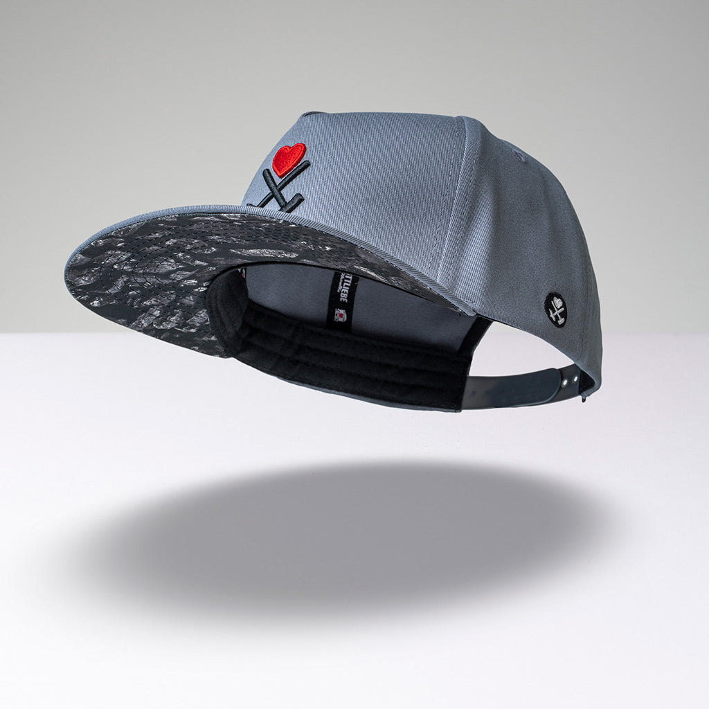 Kohle &amp; Herz Snapback - Grau 