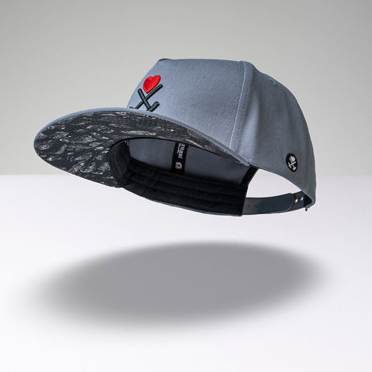 Kohle &amp; Herz Snapback - Grau 