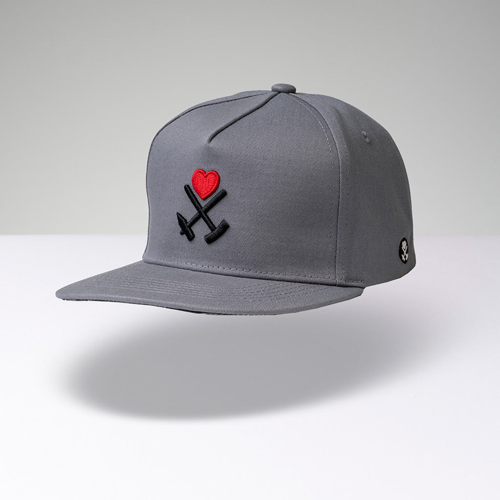 Kohle &amp; Herz Snapback - Grau 