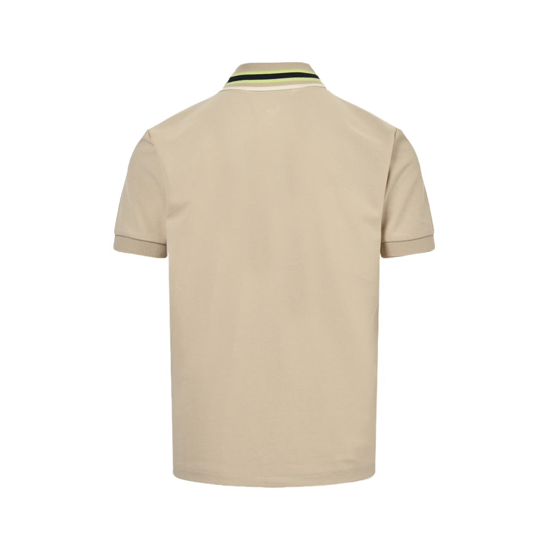 Einfaches Polo mit Schriftzug, kurzärmlig 