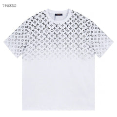 MONOGRAM GRADIENT BLACK WHITE T SHIRT