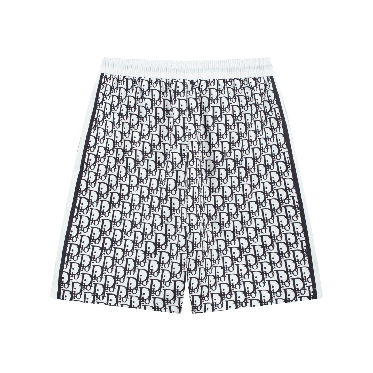 Short de plage à motifs noirs et blancs