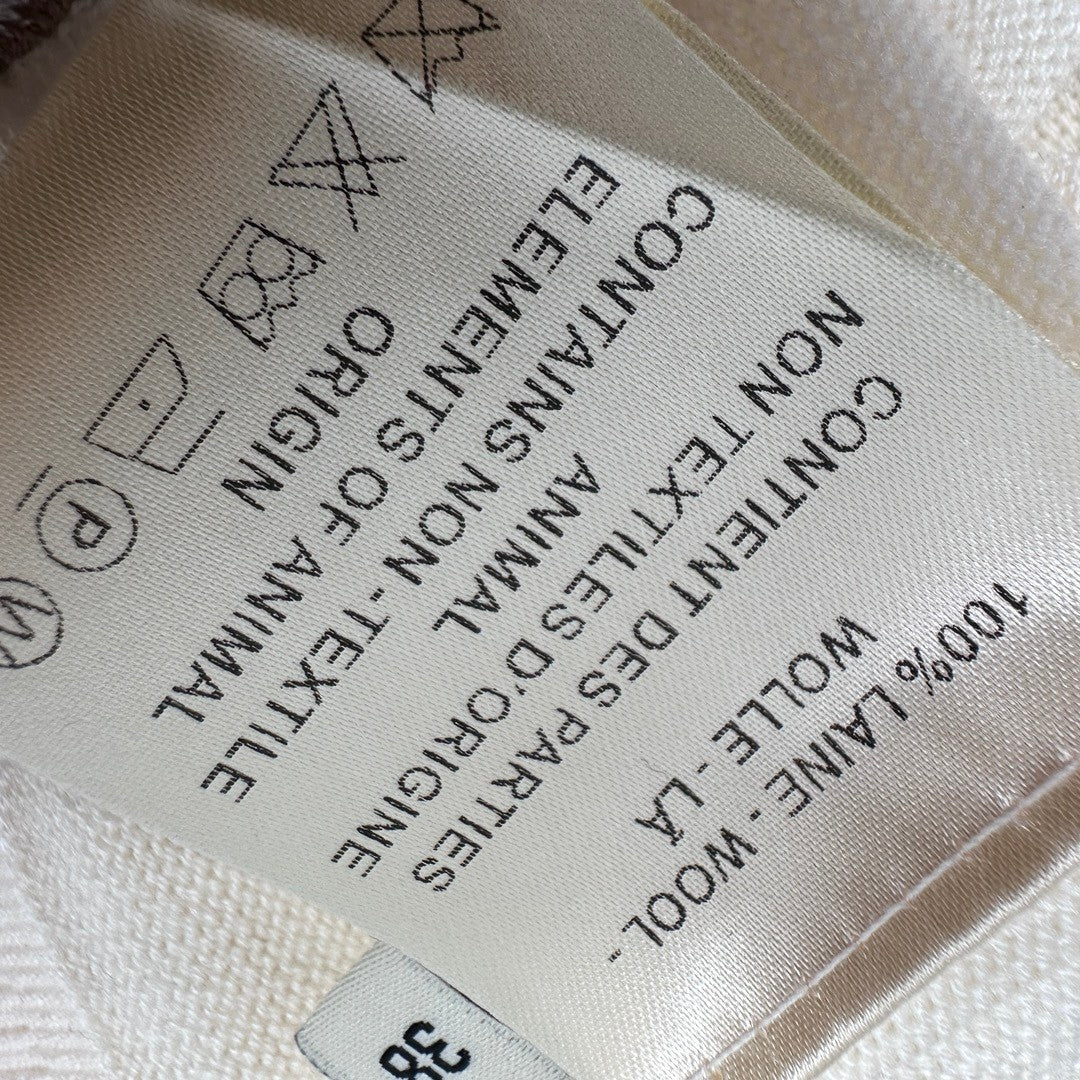 gilet tricoté brodé en laine