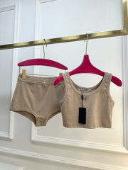 Tank top➕high waist underwear set,