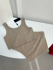 Tank top➕high waist underwear set,