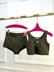 Tank top➕high waist underwear set,