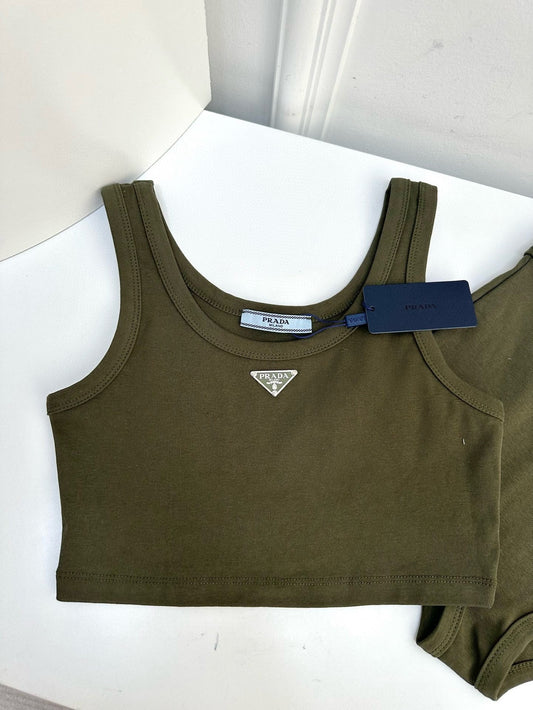 Tank top➕high waist underwear set,