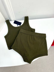 Tank top➕high waist underwear set,